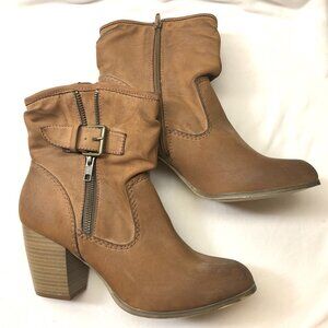 Steve Madden Trysten Brown Cognac Ankle Boots Brand New Size 10